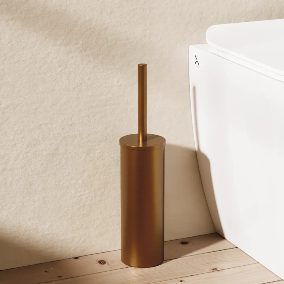 Crosswater Mpro Freestanding Toilet Brush Holder Brush Bronze detail view - Image 3