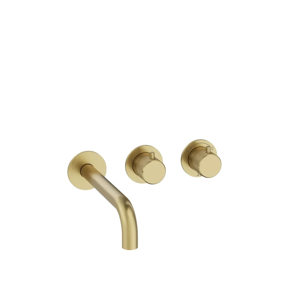 Crosswater Module 3one6 2 Control Trimset With Bath Spout Stainless Brushed Brass Effect detail view - Image 2