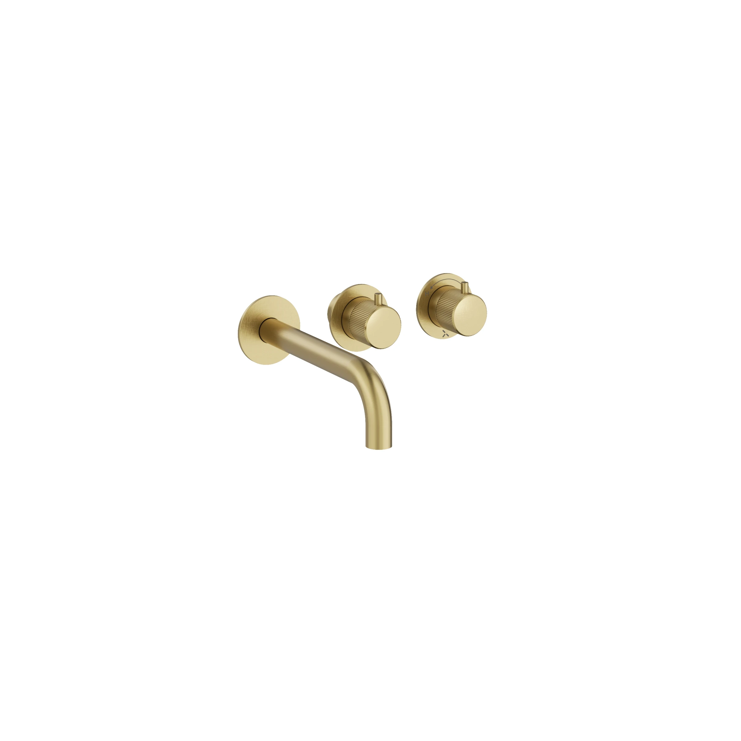 Crosswater Module 3one6 2 Control Trimset With Bath Spout Stainless Brushed Brass Effect