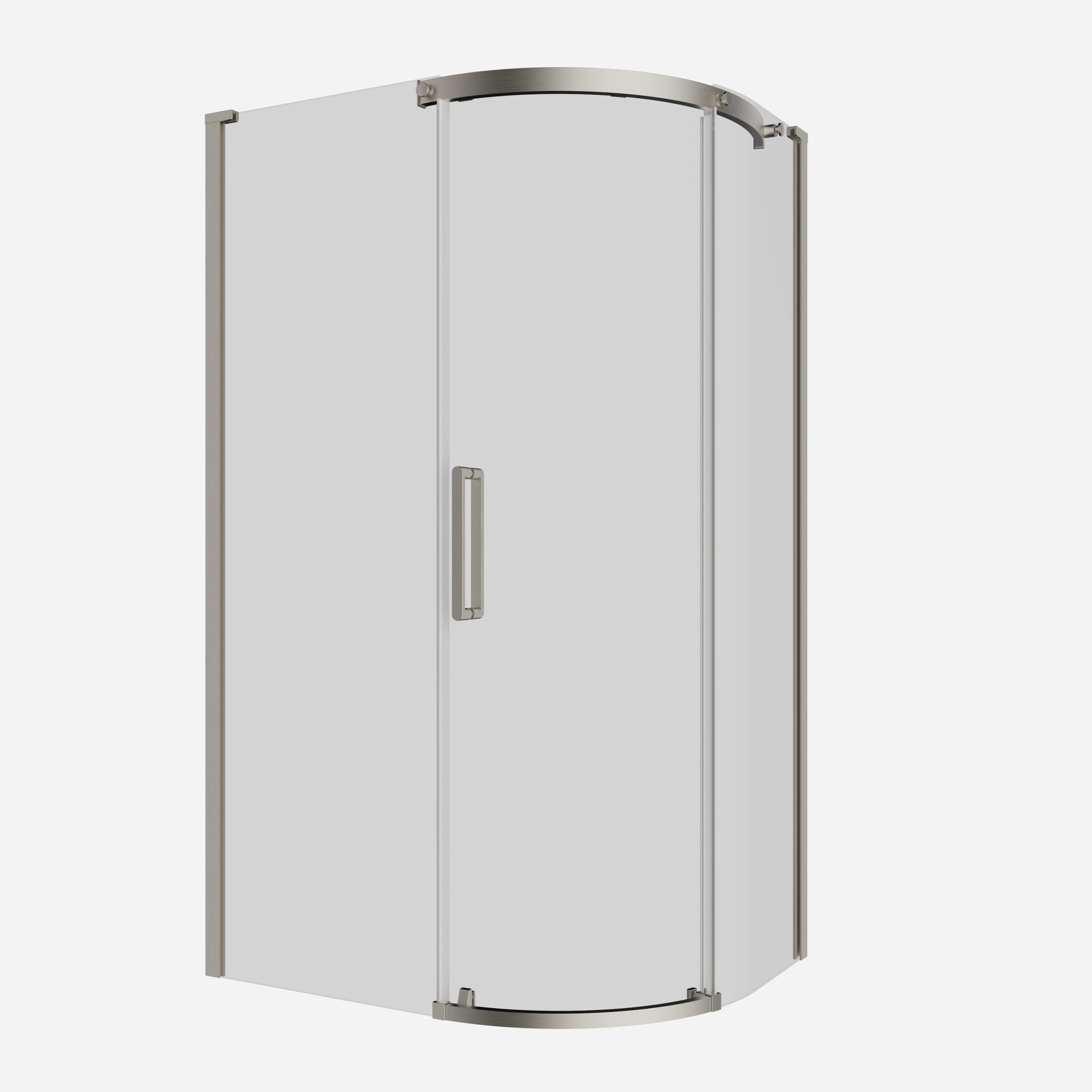 Crosswater Optix Offset Quadrant 1200x900 Right Hand Brushed Nickel