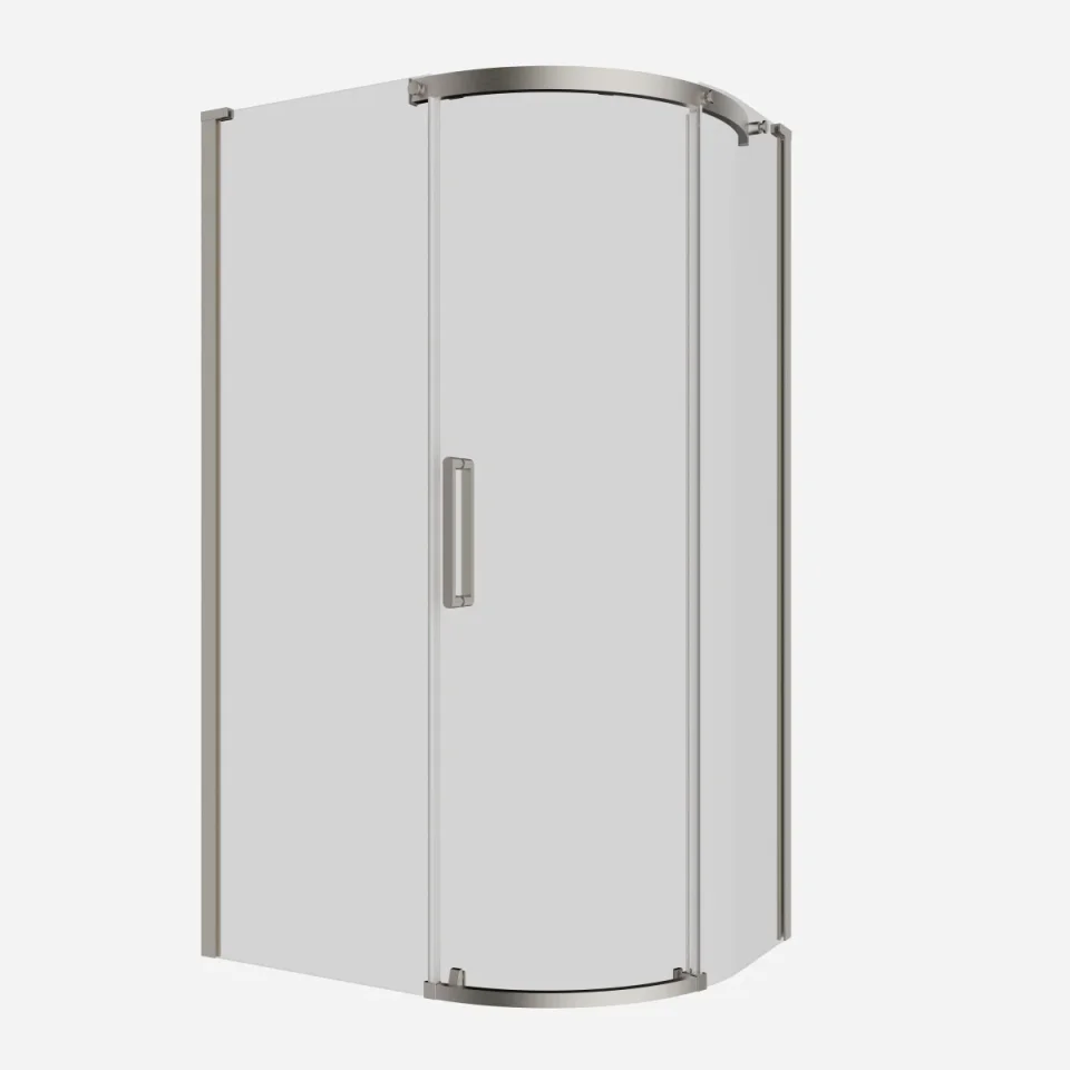 Crosswater Optix Offset Quadrant 1200x900 Right Hand Brushed Nickel product image - Image 1