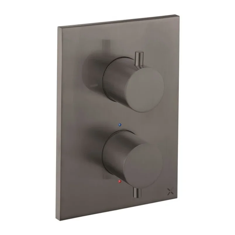Crosswater Mpro Crossbox 3 Outlet Trim & Valves Slate detail view - Image 5