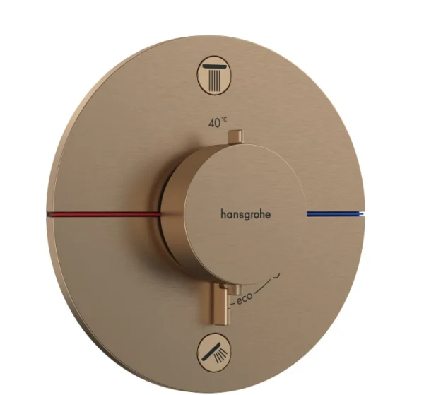 Hansgrohe Showerselect Comfort S Thermostatic Shower Mixer Concealed 262 X 233 X 168mm Bronze - Brushed