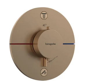 Hansgrohe Showerselect Comfort S Thermostatic Shower Mixer Concealed 262 X 233 X 168mm Bronze - Brushed