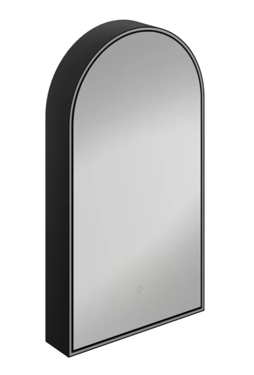 Hib Romana 50 Arch Cabinet Black H90 X W50 X D14.5cm product image - Image 1