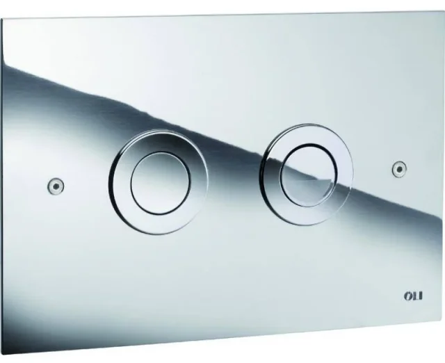 Oli Trend Satin Steel Dual Flush Plate RT product image - Image 1