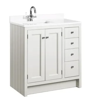 Roper Rhodes 800mm Hampton Undermount Basin Unit - Chalk White product image - Image 1