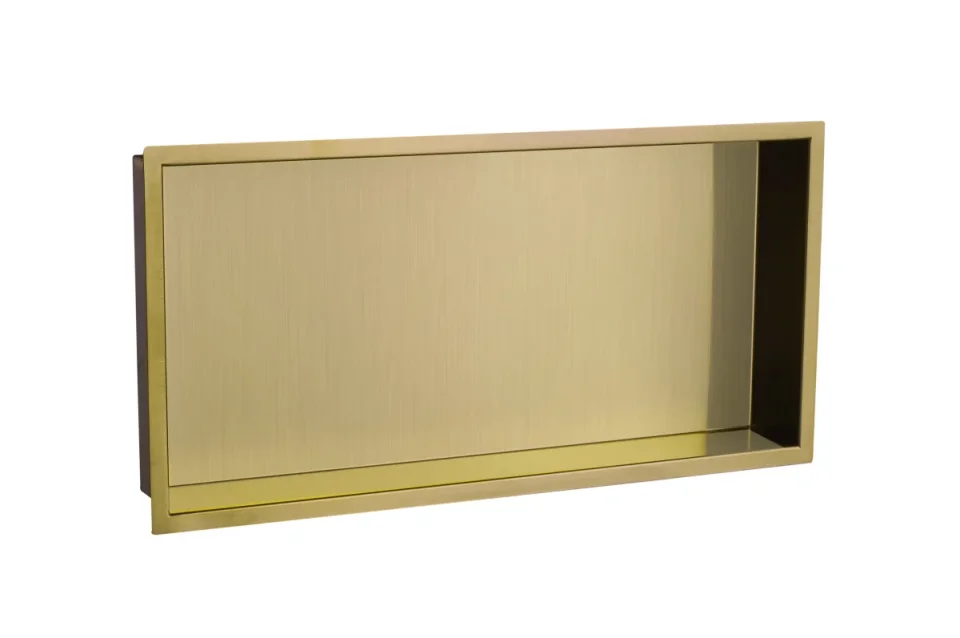 Just Taps Shower Niche 600 X 300mm Brushed Brass product image - Image 1