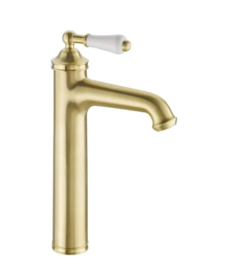 Just Taps Grosvenor Tall Lever Basin Mixer Brushed Brass