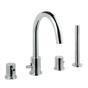 Just Taps Florence 4 Hole Bath And Shower Mixer Hp 1 Chrome