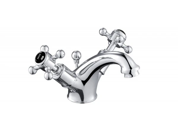Just Taps Grosvenor Cross Basin Mixer With Puw Matt Black