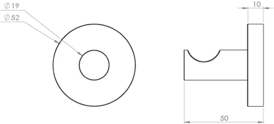 Saneux Cos Robe Hook - Satin Black detail view - Image 2