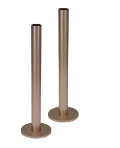 Just Taps Set Of Pipe And Flanges For Radiators Valves Brushed Bronze