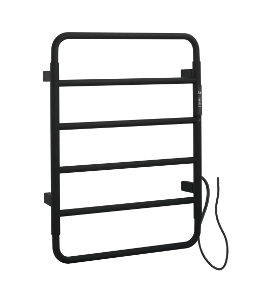 Just Taps Aero Electric Towel Radiator 640 Matt Black