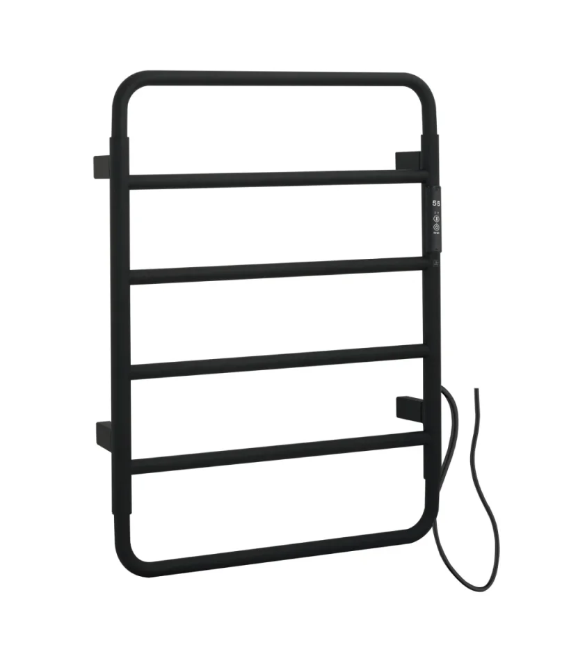 Just Taps Aero Electric Towel Radiator 640 Matt Black product image - Image 1