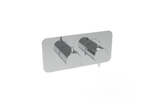 Saneux Eden 2 Way Thermostatic Shower Valve Kit In Landscape - Chrome