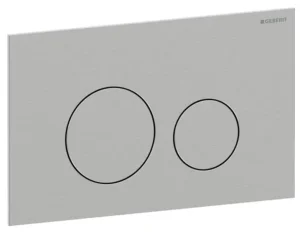 Geberit Sigma40 flush plate for dual flush, round: Brushed stainless steel, easy-to-clean coated