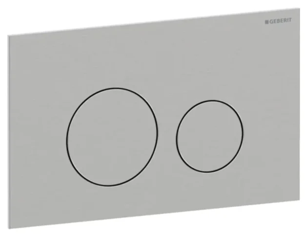 Geberit Sigma40 flush plate for dual flush, round: Brushed stainless steel, easy-to-clean coated product image - Image 1