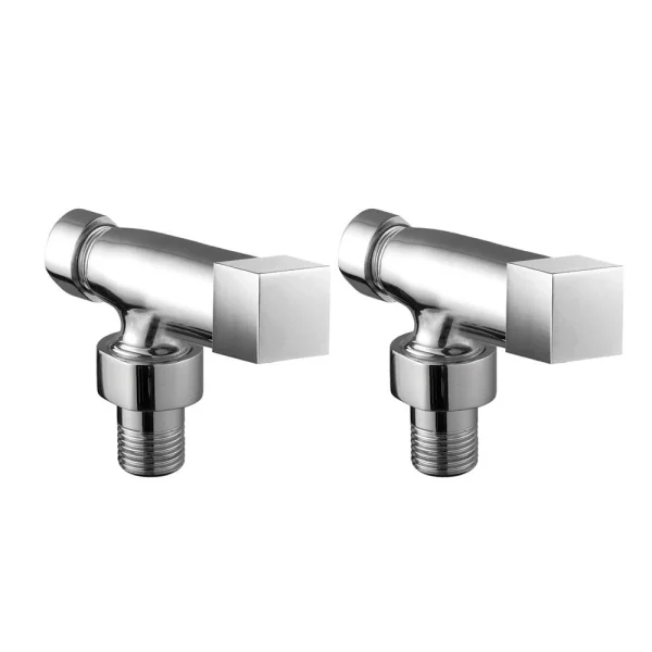 Just Taps Square Angled Radiator Valve Chrome