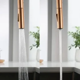 Just Taps Vos Rose Gold Single Lever Pull Out Sink Mixer detail view - Image 3
