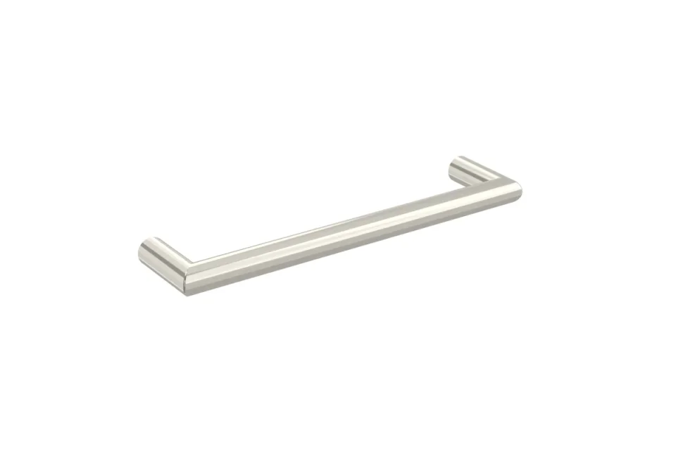 Saneux Ember 600mm Round Electric Towel Rail - 12v - Brushed Nickel - Size Tolerance Between 595 - 600mm product image - Image 1
