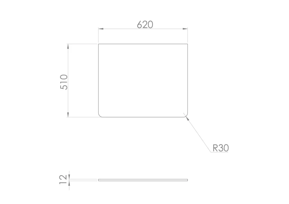 Saneux Frontier 60cm Solid Surface Countertop - Matte Carrara White - 12mm detail view - Image 3