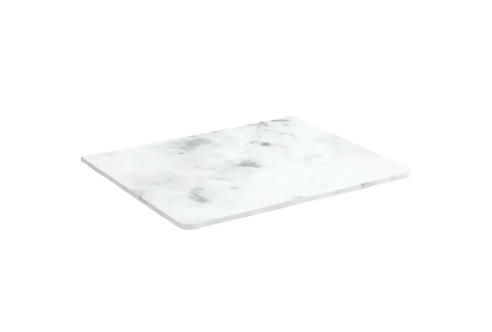 Saneux Frontier 60cm Solid Surface Countertop - Matte Carrara White - 12mm product image - Image 1