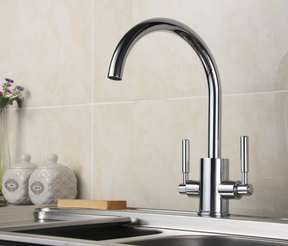 Just Taps Newbury Sink Mixer Swivel Spout Chrome detail view - Image 3