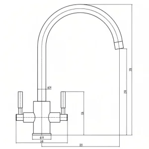 Just Taps Newbury Sink Mixer Swivel Spout Chrome