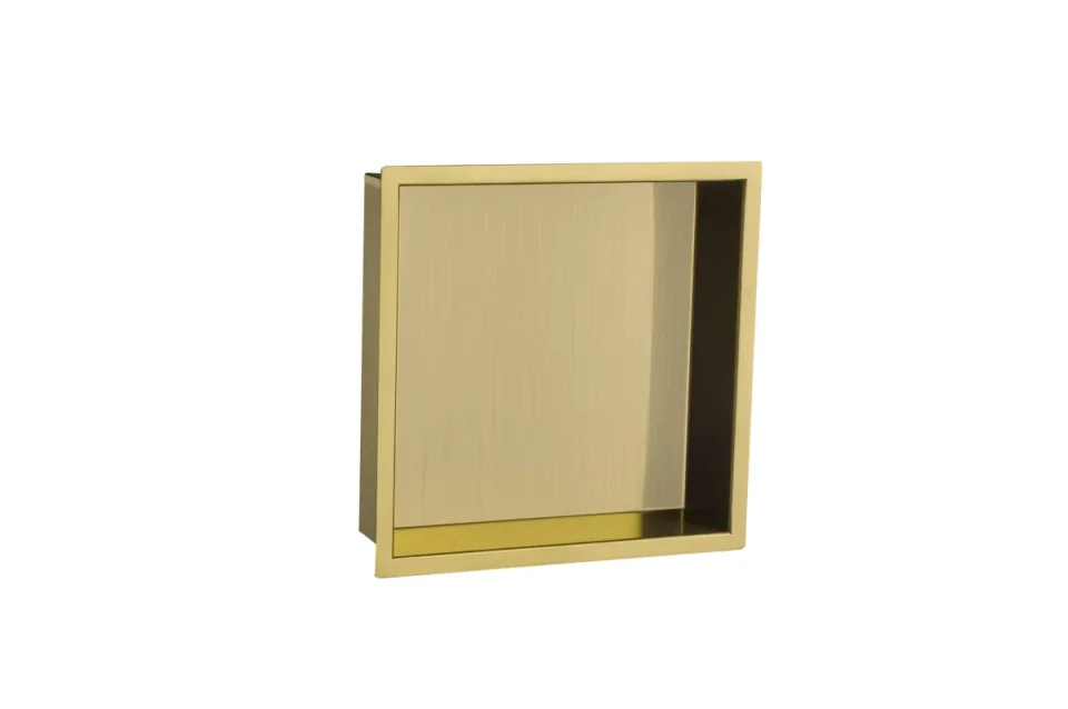 Just Taps Kono Brushed Brass Shower Niche 300m X 300m Brushed Brass product image - Image 1