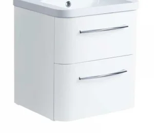 Roper Rhodes 500mm System Wall Mounted Double Drawer Unit White