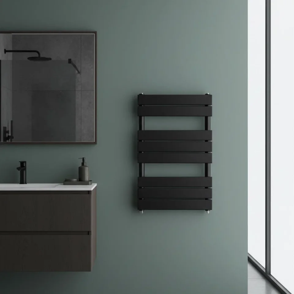 Just Taps Hix Radiator Matt Black 800 X 500 detail view - Image 3