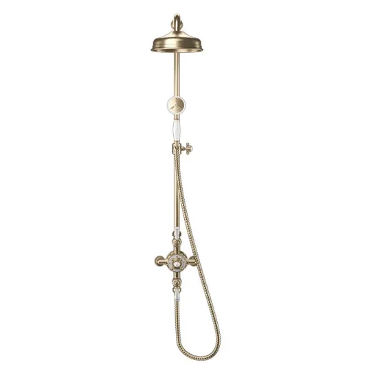 Crosswater Belgravia Exposed Shower Valve With Kit Brushed Brass detail view - Image 3