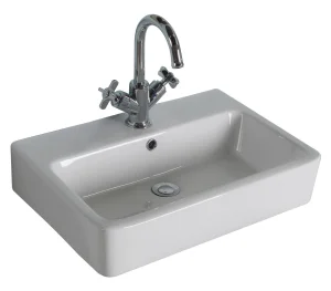 Roper Rhodes Hampton 565mm Square Basin Ceramic Basin 1 Tap Hole White