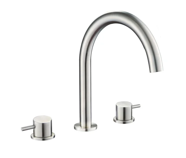 Just Taps Inox 3 Hole Deck Mounted Basin Mixer