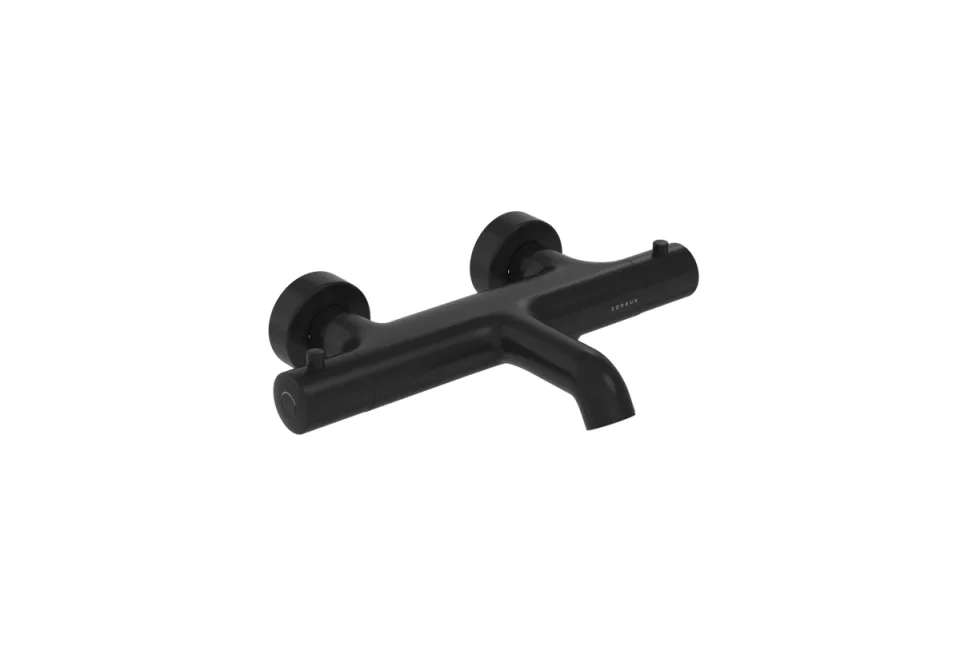 Saneux Cos Thermostatic Bath Shower Mixer - Satin Black (pvd) detail view - Image 2