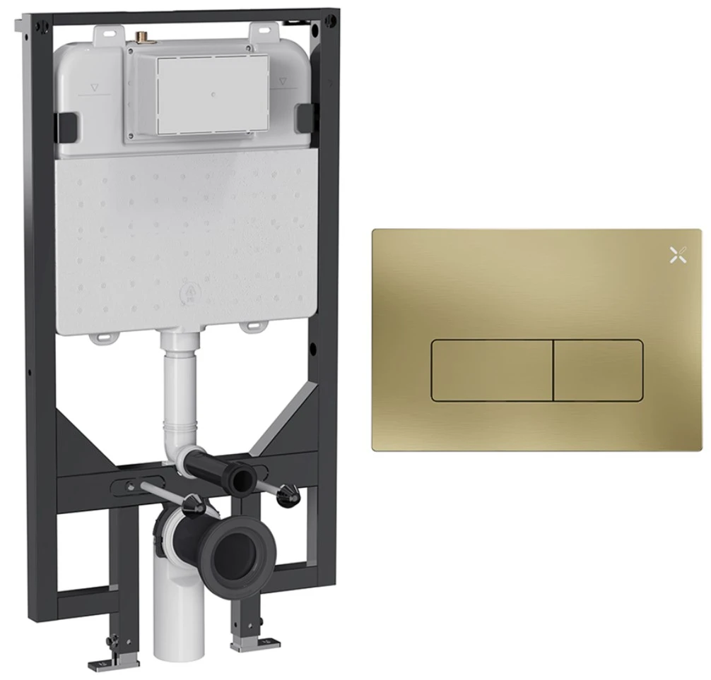 Crosswater Mpro Frame Set 3 Brushed Brass