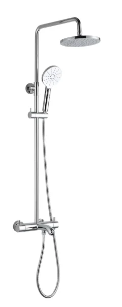 Just Taps Florence Thermostatic Shower Pole Adjustable With Overhead Showe Chrome