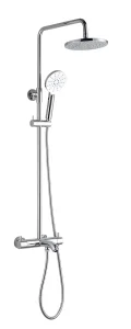 Just Taps Florence Thermostatic Shower Pole Adjustable With Overhead Showe Chrome