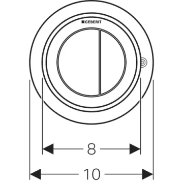 Geberit 116.057.km.1 Type 10 Df Pne Plastic detail view - Image 2