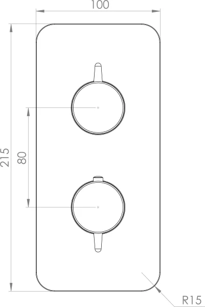Saneux Eden 1 Way Thermostatic Shower Valve Kit In Portrait - Brushed Brass
