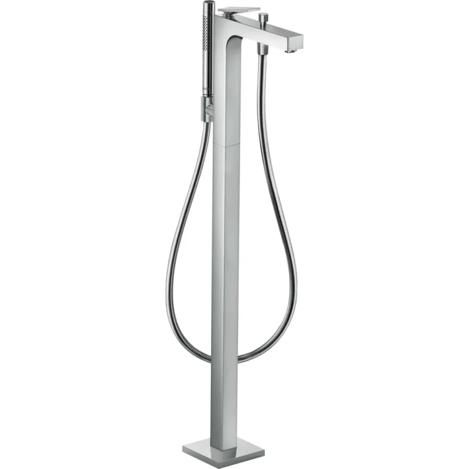 Axor Citterio Single Lever Bath Mixer Floor-standing With Lever Handle Chrome detail view - Image 2