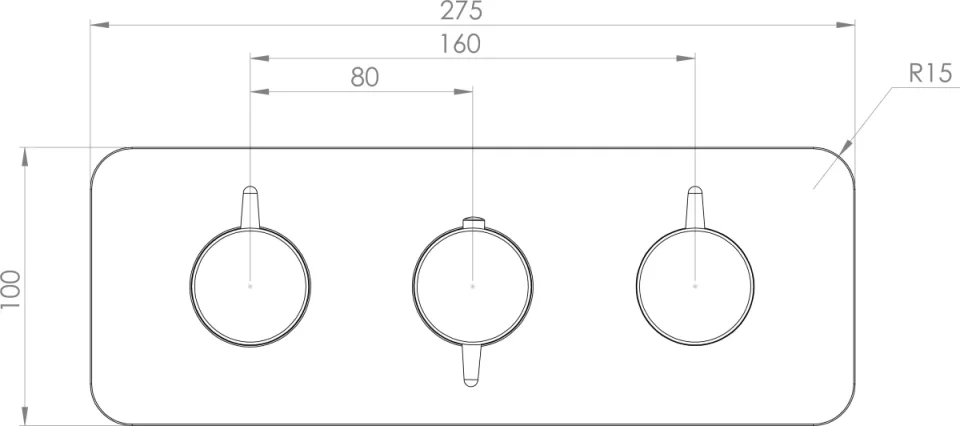 Saneux Eden 3 Way Thermostatic Shower Valve Kit In Landscape - Brushed Nickel product image - Image 1