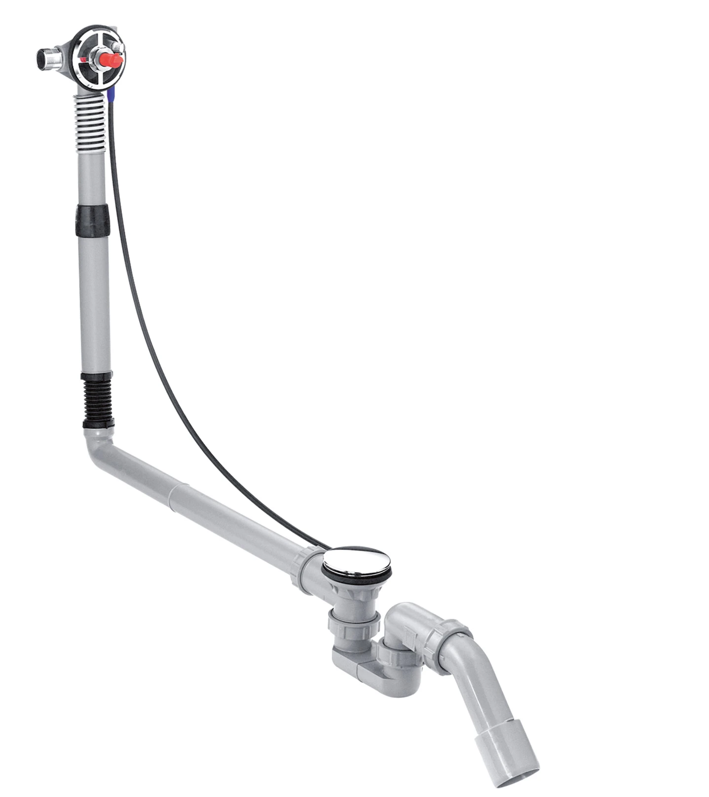Hansgrohe Exafill S Basic Set For Bath Filler With Waste And Overflow Set For Large Bathtubs
