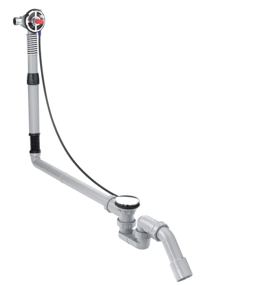 Hansgrohe Exafill S Basic Set For Bath Filler With Waste And Overflow Set For Large Bathtubs product image - Image 1