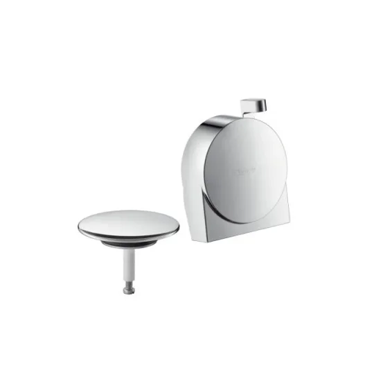 Hansgrohe Exafill S Finish Set Bath Filler, Waste And Overflow Set Chrome detail view - Image 2