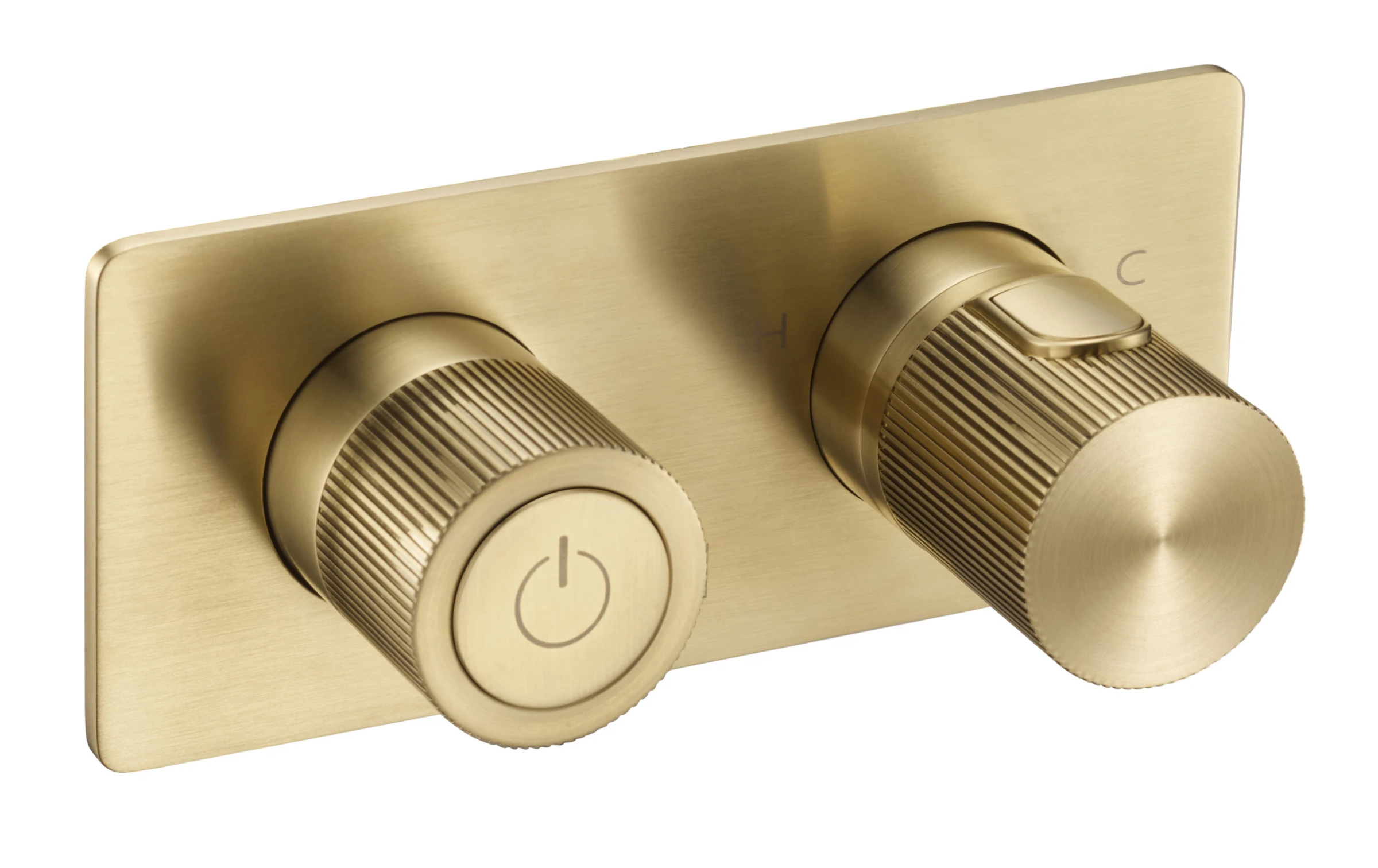Just Taps Evo Thermostatic Concealed Push Button 2 Outlet Shower Valve