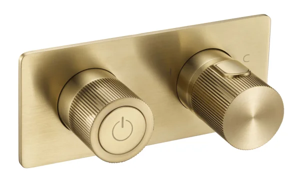 Just Taps Evo Thermostatic Concealed Push Button 2 Outlet Shower Valve