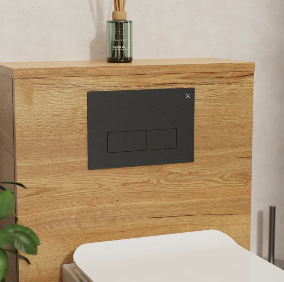 Crosswater Mpro Stainless Steel Flush Plate Slate detail view - Image 3