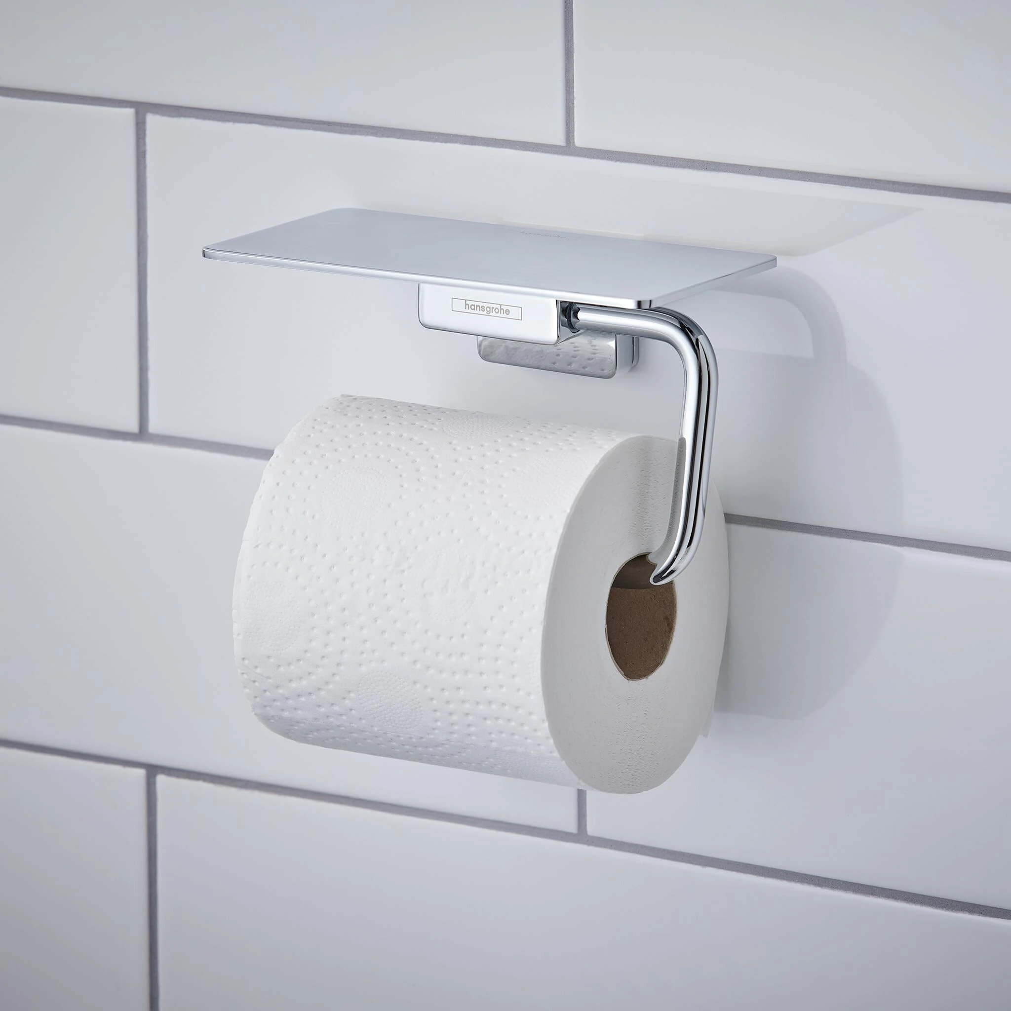 Hansgrohe Addstoris Q Roll Holder With Shelf Chrome
